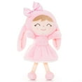 thumbnail image 6 of Gloveleya Soft Pink Rabbit Doll Baby Girl Gifts Long Ear Bunny Costume Plush Dolls Plush Figure Toy 12 inches, 6 of 13