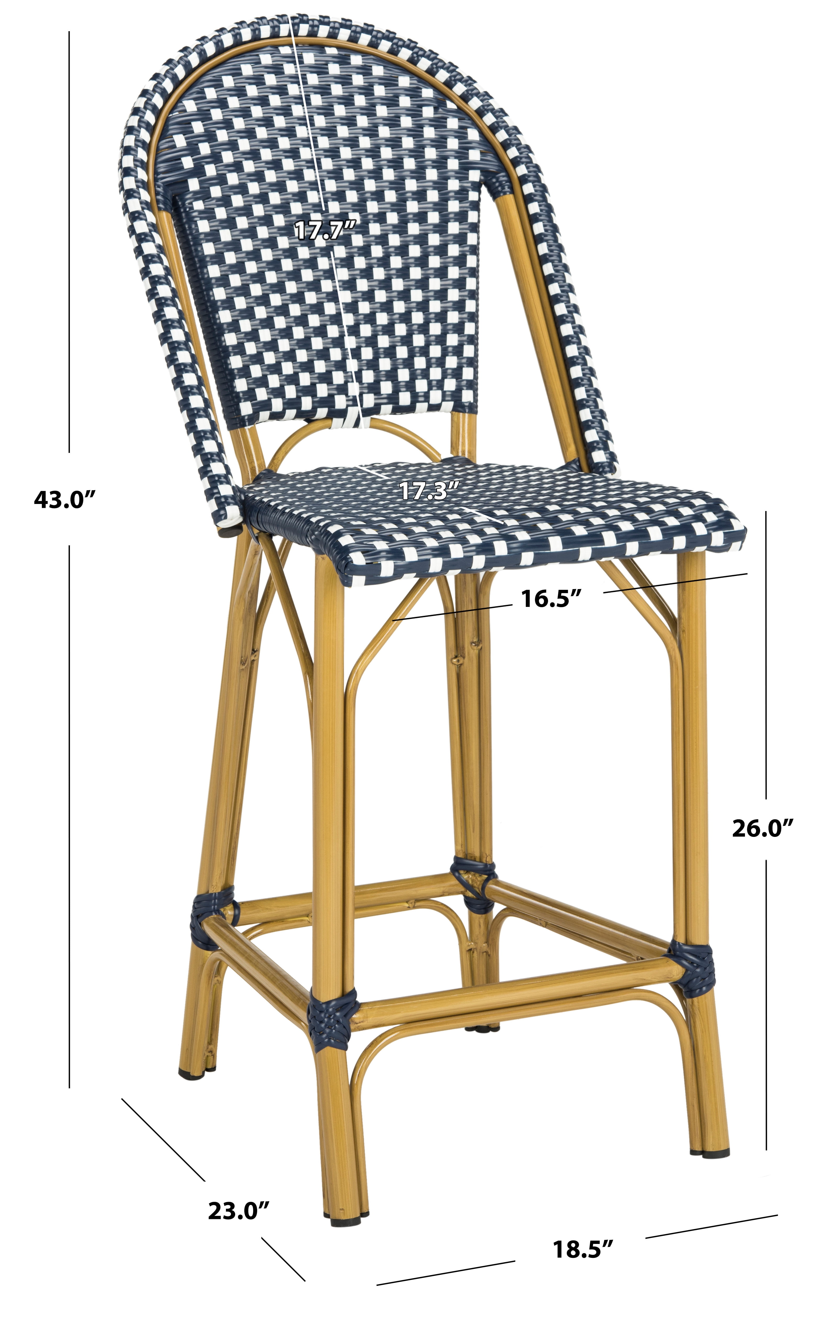 Safavieh Gresley Outdoor French Bistro Stacking Counter Stool