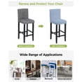 thumbnail image 3 of Pure Light Blue Bar Stool Covers Set of 4, Simple Solid Color Stretch Washable Bar Chair Covers with Backs, Removable Pub Counter Height Chair Cover for Kitchen Dining Room Cafe, 3 of 7
