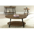 thumbnail image 2 of Steve Silver Denise Modern Rustic 24" Round End Table, Medium Oak, 2 of 5