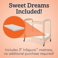 thumbnail image 3 of Foundations Serenity Compact 4-Panel Clearview Crib with 3" Foam Mattress, Locking Casters, Natural Wood, 3 of 8