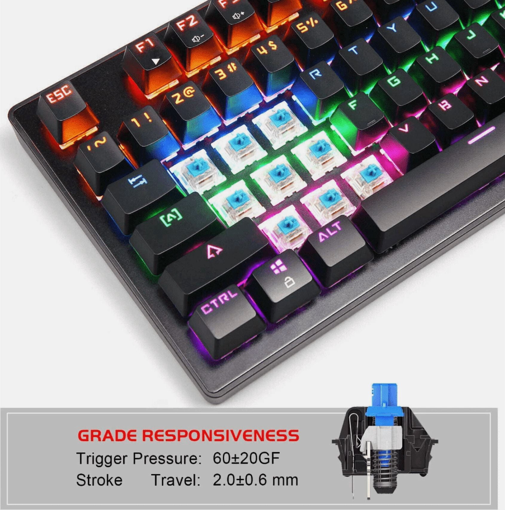 Computer Desktop Gaming Keyboard and Mouse Mechanical Feel Led Light Backlit