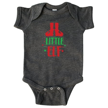 

Inktastic Little Elf Elf Shoes Christmas - Red Green Gift Baby Boy or Baby Girl Bodysuit
