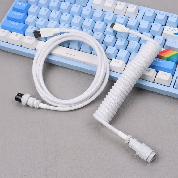 Usb c Coiled Cable Keyboard Fast Charging Usb a to Type c Data Mechanical Keyboard Cable