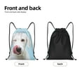 thumbnail image 5 of Kdxio Puppy Licks Nose Print Drawstring Backpack Bag,Waterproof Draw String Back Sack, Gym Drawstring Bags Swim Bag For Unisex, 5 of 9