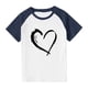 thumbnail image 3 of Blusas y camisas de manga corta con cuello redondo para niños y niñas, blusa de manga corta con estampado de cuello redondo, 3 of 7
