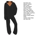 thumbnail image 7 of 2 Pcs/Set Women's Fuzzy Lounge Casual Pajamas Sets Long Sleeve Fleece Pullover and Pants Set 2 Piece Fluffy Loungewear Sleepwear, 7 of 7