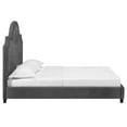 thumbnail image 4 of Modway Primrose Queen Modern Performance Velvet Platform Bed in Gray, 4 of 6