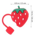 thumbnail image 3 of 6pcs Drinking Straws Covers Cartoon Straw Caps Decorative Straw Plug Protectors, 3 of 6