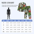 thumbnail image 2 of Mens Pajamas Set, Tropical Plant Cute Colorful Parrot Button Down Long Sleeve Loungewear Sleepwear Pjs sets for Men, 2 of 5