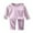 a-Purple3031, variant on VNKIDY Girls Outfits Children Kids Winter Plush Interior Thermal Outfit Long Sleeve Crewneck Plaid Top Solid Color Pants Home Wear Set For Relaxing Leisure Outfits