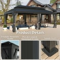 thumbnail image 2 of VEIKOUS 24' x 12' Outdoor Large Hardtop Gazebo, Oversized Double Roof Aluminum Gazebo with Rain Gutters for Patio, Garden, Lawn, 2 of 16