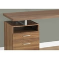 thumbnail image 3 of Monarch Specialties Computer Desk - 60"L, Walnut, Silver Metal, 3 of 4
