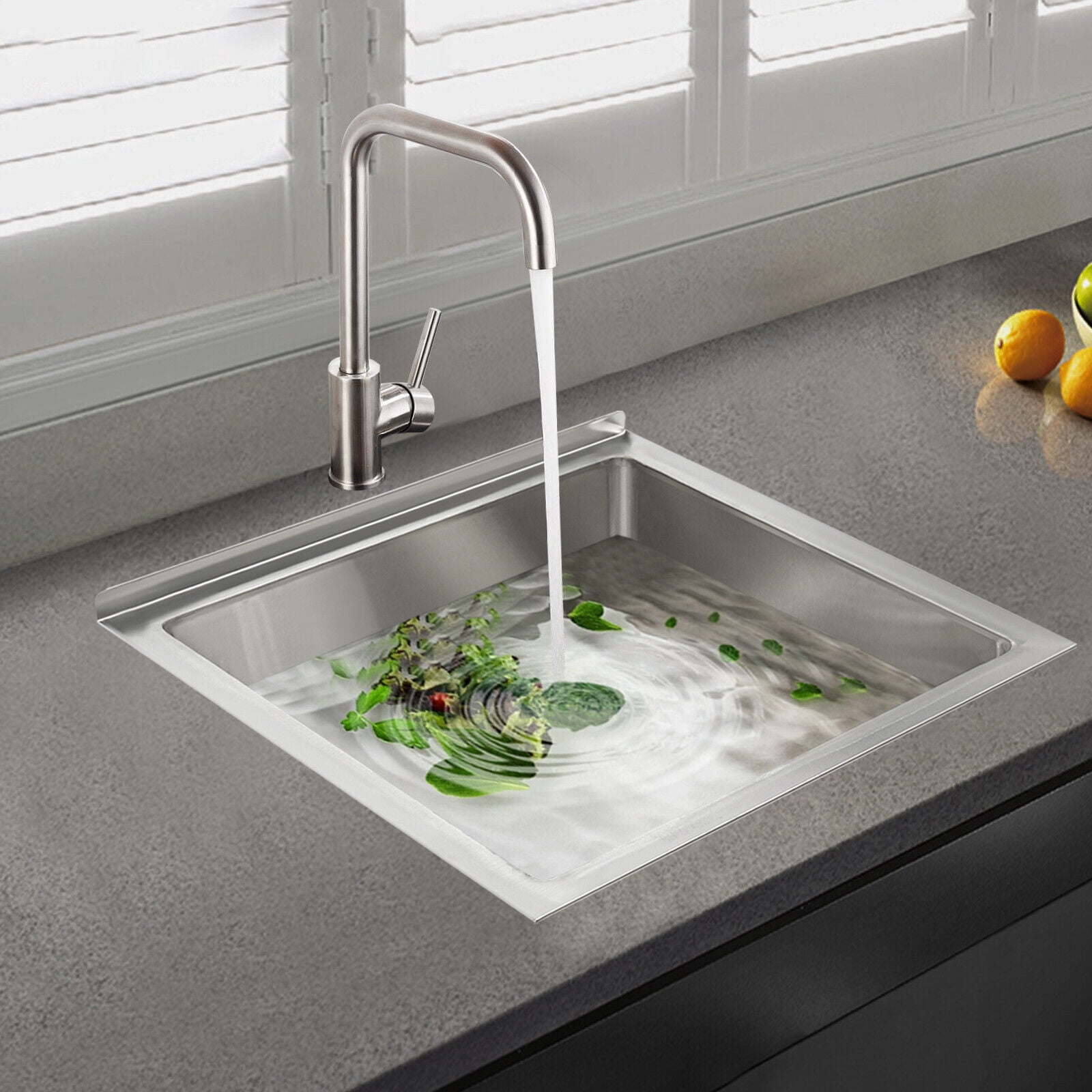 Free Standing Utility Sink Single Bowl Commercial Sink Restaurant Kitchen Sink