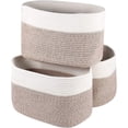 thumbnail image 2 of 3 Pcs Woven Storage Basket Clothes Toy Storage Organizer Storage Bins Home Decor, 2 of 7