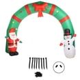 thumbnail image 1 of Arco inflable navideño iluminado con LED con Papá Noel y muñeco de nieve para accesorios de decoración de jardín y patio al aire libre Enchufe AU 100-240V, 1 of 10