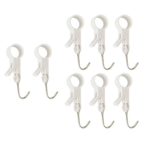 Ganchos multiusos para abrazaderas de tubo, soportan hasta 1,5 kg, ahorran espacio, versátiles, tipo J 8 piezas