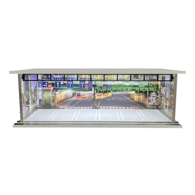 BELOVING 1/64 Model Car Display Case Built in LED Light Collection Accessory Showcase Style B
