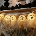 thumbnail image 6 of OIUR LED Ghost String Light Handmade Light-up Halloween Cloth Ghost Garland for Party Haunted House Fireplace Porch Decor, 6 of 6