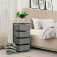 thumbnail image 7 of Fabric Storage Dresser 4 Drawers Storage Organizer, Gray, 7 of 7