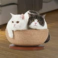 thumbnail image 3 of Round Cat Scratcher Board Cat Kitty Training Toy Cat Scratcher Bowl for Curtains, 3 of 8
