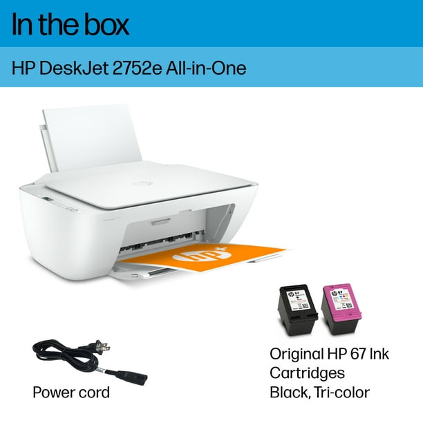 HP DeskJet 2752e All-in-One Wireless Inkjet Printer with 3 Months Instant Ink Included with HP+ - Walmart.com