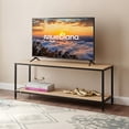 thumbnail image 1 of MUEBLANA | Mesa para TV | Madera y Acero | Minimalista | Centro de Entretenimiento | Mueble Organizador Moderno | 2 repisas | Color Nogal, 1 of 7