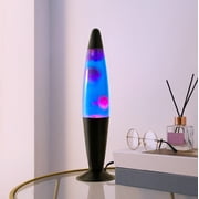 Urban Shop 16 Galaxy LED Motion Volcano Lamp, Purple Wax in Blue Liquid, Black Metal Base