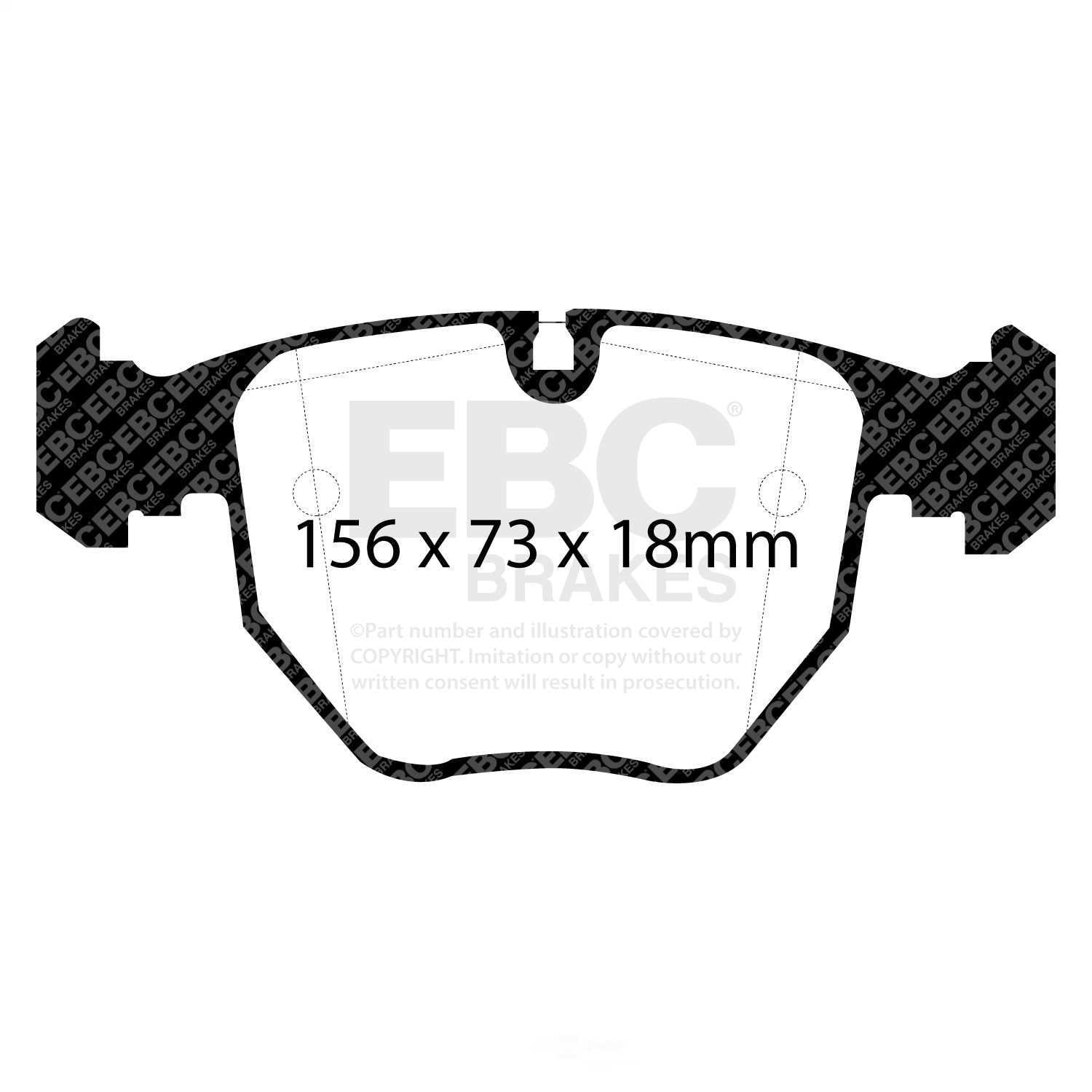 EBC 00-04 BMW M5 5.0 (E39) Redstuff Front Brake Pads