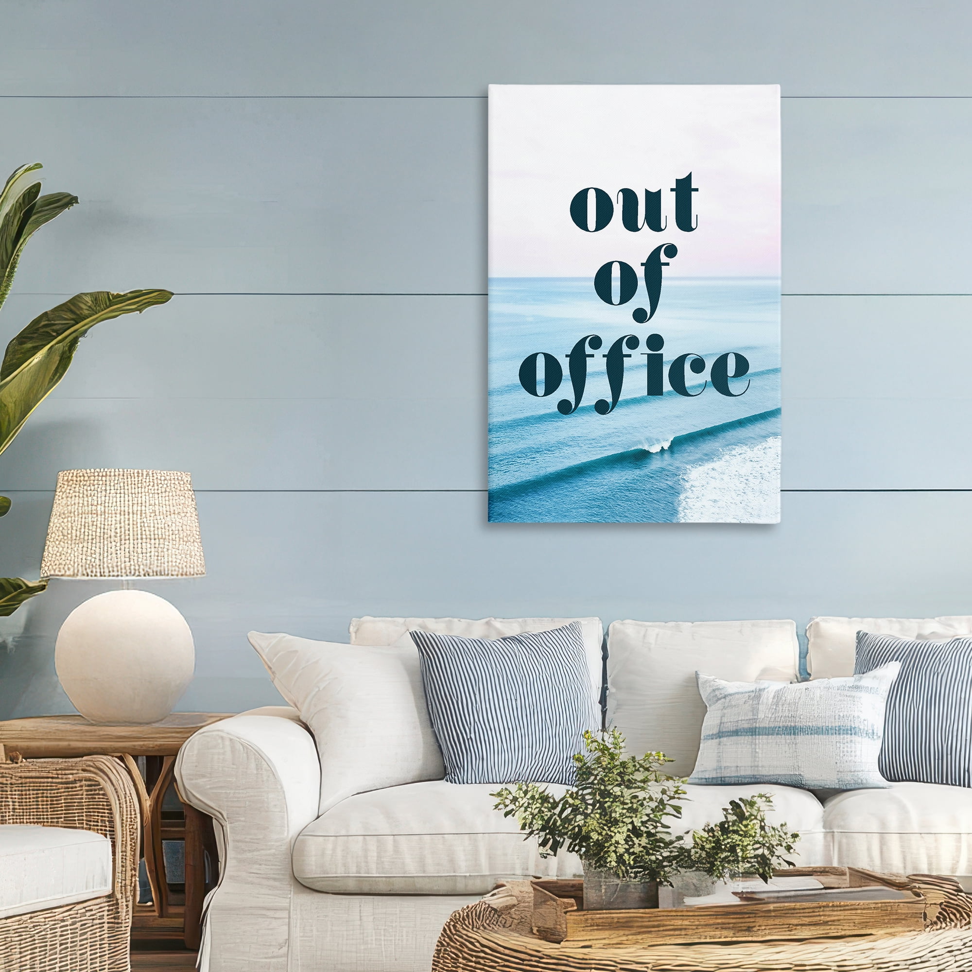 Out of Office Ocean Waves Canvas Wall Art, design by Lil' Rue