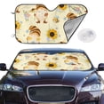 thumbnail image 4 of Goofa Watercolor Bee Honey Honeycomb Bee Printed Car Windshield Sunshade,Foldable Reflective Sun Visor,UV Protection Heat Blocker Sunshade,Car Cooling Accessory-Small, 4 of 7