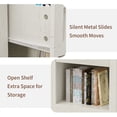 thumbnail image 5 of Hommpa Set of 2 End Table With Charging Station For Living Room, Farmhouse Side Table with Drawer, Nightstand Bedside Table with Storage Shelves For Bedroom, Rustic White, 5 of 10