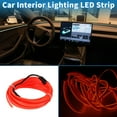 thumbnail image 3 of Unique Bargains 3 Meter EL Wire Cable LED Glow String Light Car Lighting Strip Flexible Neon Light for Car Decoration Battery Box(3V) Red, 3 of 7