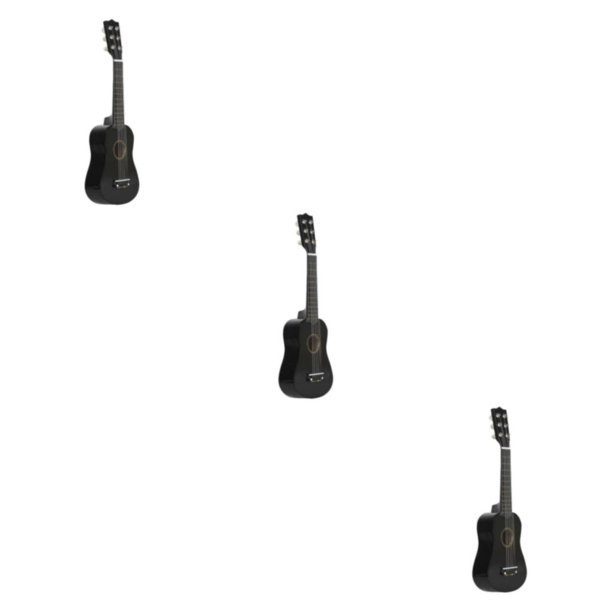 Guitarra acústica Mini 21 pulgadas 6 cuerdas Greeniant instrumento musical regalo Negro