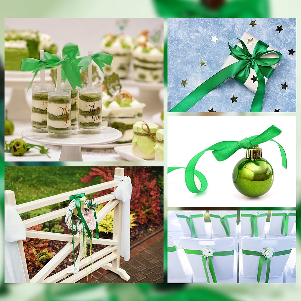 Polyester Ribbon Garment Accessories Gift Packaging Green 1-5/8 inch(40mm) diy