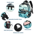 thumbnail image 3 of Whale Large Capacity Backpack with Adjustable Shoulder Strap, Printed Design, Lightweight , Shoulder Backpack Book Bag, Small Backpack Purses for Teens, 3 of 6