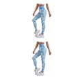 thumbnail image 3 of Qarigey Mujeres Butt Leggings Gimnasio Tie Dye Pantalones largos Hip Lift Cintura alta Deportes Pantalones de chándal Medias Entrenamiento Type4 NO4, 3 of 6