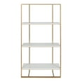 thumbnail image 3 of Kate and Laurel Kercheval Modern Glam Wood Wall Shelf, 15 x 32, White and Gold, 3 of 7