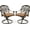 Antique Bronze / Tan, variant on MEETWARM 2 Piece Patio Dinning Swivel Chairs Rocker, Outdoor All-Weather Cast Aluminum Chairs, Patio Bistro Dining Chair Set with Cushions for Garden Deck Backyard,White