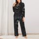 thumbnail image 2 of Balery Ornate Dark Skull Book Conjunto de Pijama con Estampado para Mujer, Conjunto de Dos Piezas con Manga Larga, Ropa de Dormir Suave con Bolsillos, Pijamas Cómodos-Medium, 2 of 7
