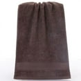 thumbnail image 1 of Nvzi Toallas de 3 piezas de 13,78 x 29,53 pulgadas, toallas de algodón lisas y toallas de baño, toallas ligeras de secado rápido para su baño (café oscuro), 1 of 5