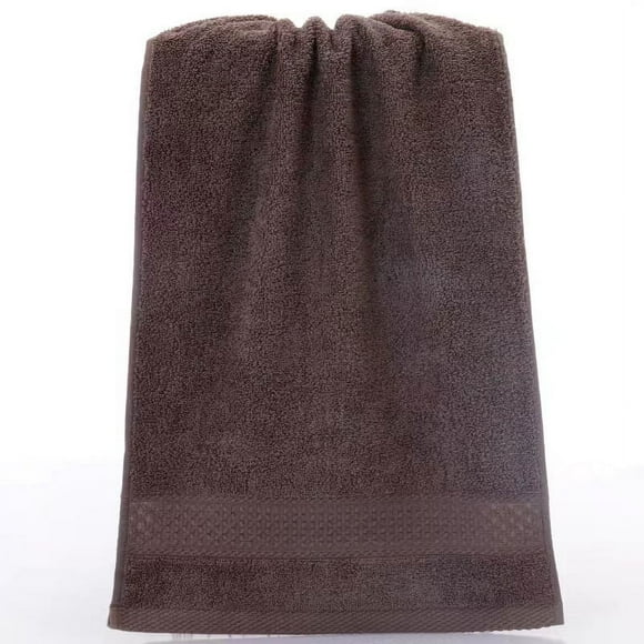 Nvzi Toallas de 3 piezas de 13,78 x 29,53 pulgadas, toallas de algodón lisas y toallas de baño, toallas ligeras de secado rápido para su baño (café oscuro)