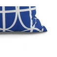 thumbnail image 2 of Simply Daisy, 20" x 20" Ovals and Stripes, Geometric Print Outdoor Pillow, Royal Blue, 2 of 2