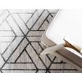 thumbnail image 5 of Unique Loom Matrix Trellis Collection Modern Triangular, Geometric, Lattice Area Rug (3' 3 x 5' 3 Rectangular, Ivory/ Gray), 5 of 5