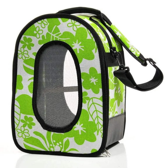 A&E Cage Small Soft-Sided Travel Bird Carrier with Floral Pattern, Multi-Color