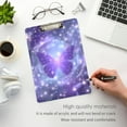 thumbnail image 5 of ALAZA Plastic Clipboard A4 Letter Size Decorative Clipboards for Students Women Men 9" x 12.5" Sparkling Butterfly Purple, 5 of 6