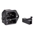 thumbnail image 1 of Unique Bargains C14 Panel Mount Plug Adapter AC 250V 10A 3 Pins IEC Inlet Module Plug Straight, 1 of 3