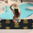 thumbnail image 7 of GZHJMY Beach Towel for Women Girls, Summer Gold Pineapple on Black Bath Towel, Oversized Lightweight Sport Towel, 31x63 Inch, 7 of 7