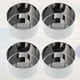 thumbnail image 3 of 4 moldes redondos de acero inoxidable para repostería, útiles para el hogar y la cocina, con tabla de empuje., 3 of 5