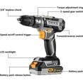 thumbnail image 2 of DEKOPRO fba20vg 20V, Cordless Electric 0.38 in. Drill, 1.5Ah, 40 Nm 1350RPM, 2 of 8